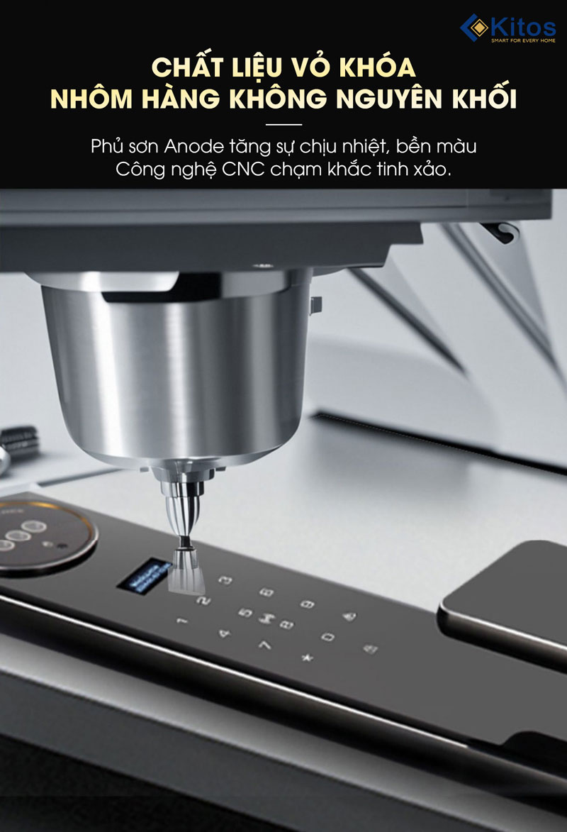 Khóa Kitos X8 với chất liệu nhôm hàng không CNC